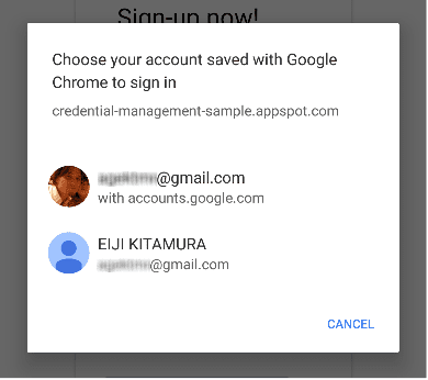 Birden fazla hesabı gösteren Google Hesap Seçici.